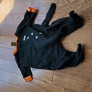Prepare to Scare cat halloween footed onesie with tail size 0-3months